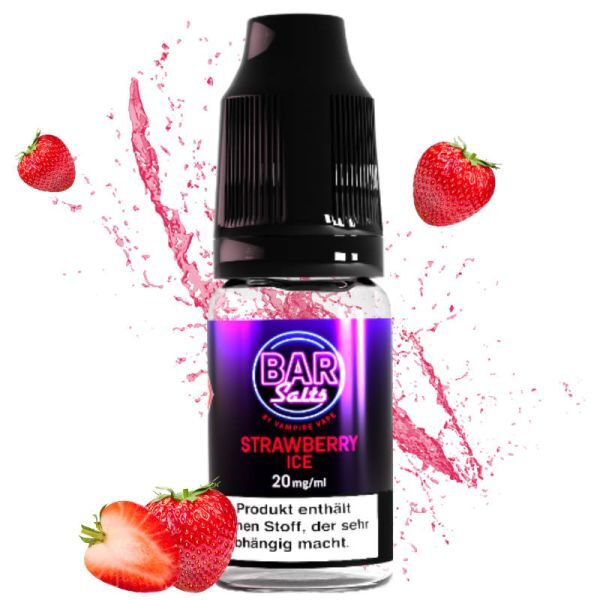 Liquid Nikotinsalz Bar Salts Strawberry Ice Vampire Vape 10ml