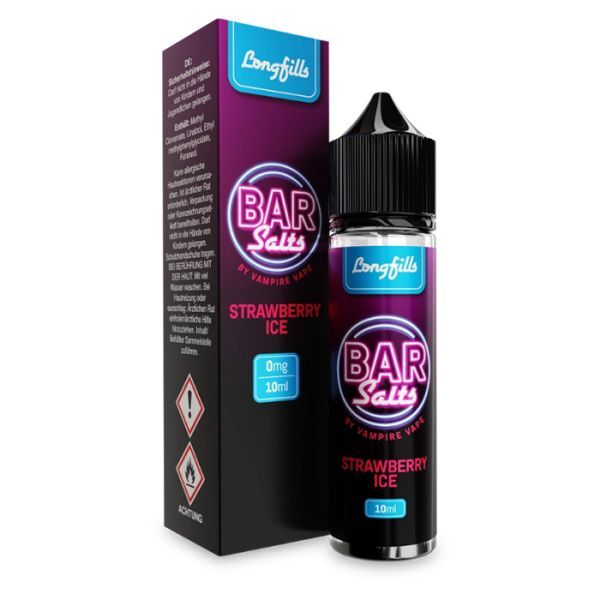 Aroma (Longfill) Bar Salts - Strawberry Ice Vampire Vape 10ml (60ml Flasche)