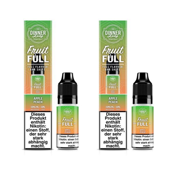 Liquid Nikotinsalz Fruit Full - Apple Peach Dinner Lady 10ml