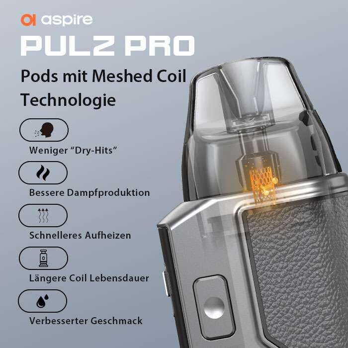Aspire Pulz Pro E-Zigaretten Set Leistung & Komfort Aspire Pulz Pro E-Zigaretten Set Leistung & Komfort