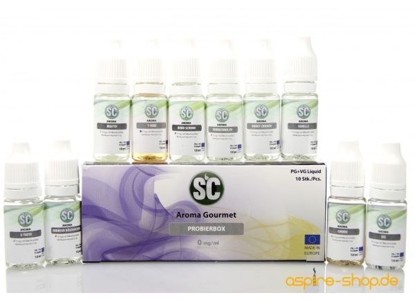 Liquid Probierbox - Gourmet SC 10x10ml für E-Zigarette