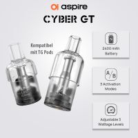 Vorschau: E-Zigaretten Set ASPIRE Cyber GT 2400mAh Vorschau: E-Zigaretten Set ASPIRE Cyber GT 2400mAh
