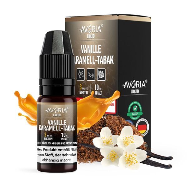 Liquid Vanille Karamell Tabak Avoria 10ml