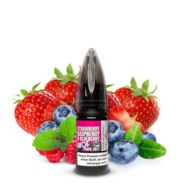 Liquid Nikotinsalz PUNX Strawberry Raspberry & Blueberry Riot Squad 10ml